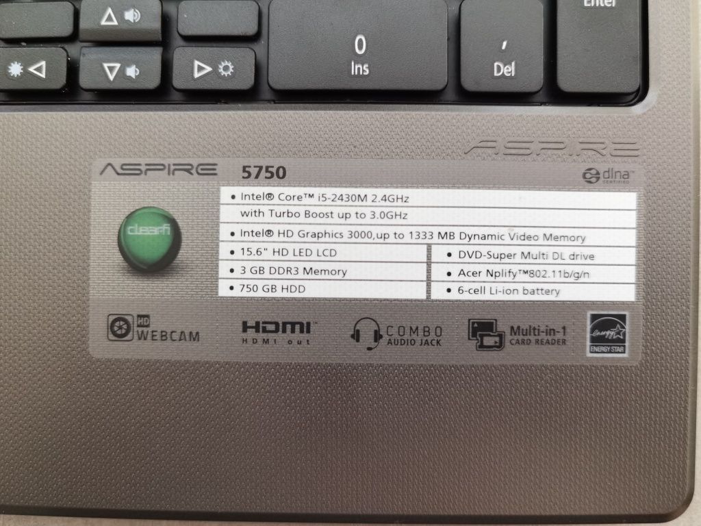 Acer Aspire 5750