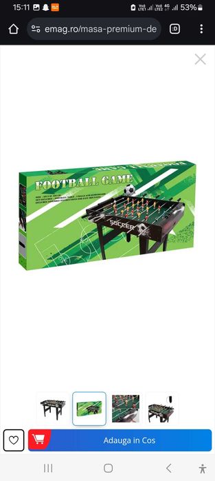 Masă soccer 119×61×81