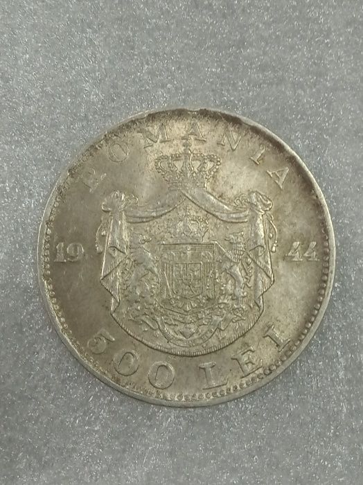 Moneda argint 500 lei 1944 Regele Mihai