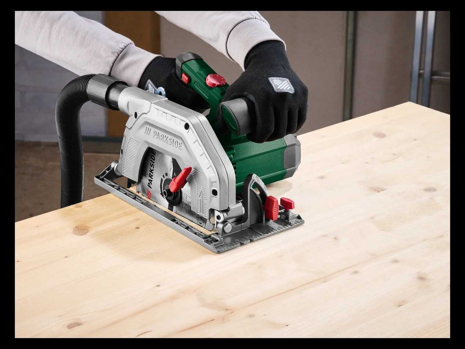 Електрически Ръчен Циркуляр Parkside 1350W 2бр. Диск за рязане