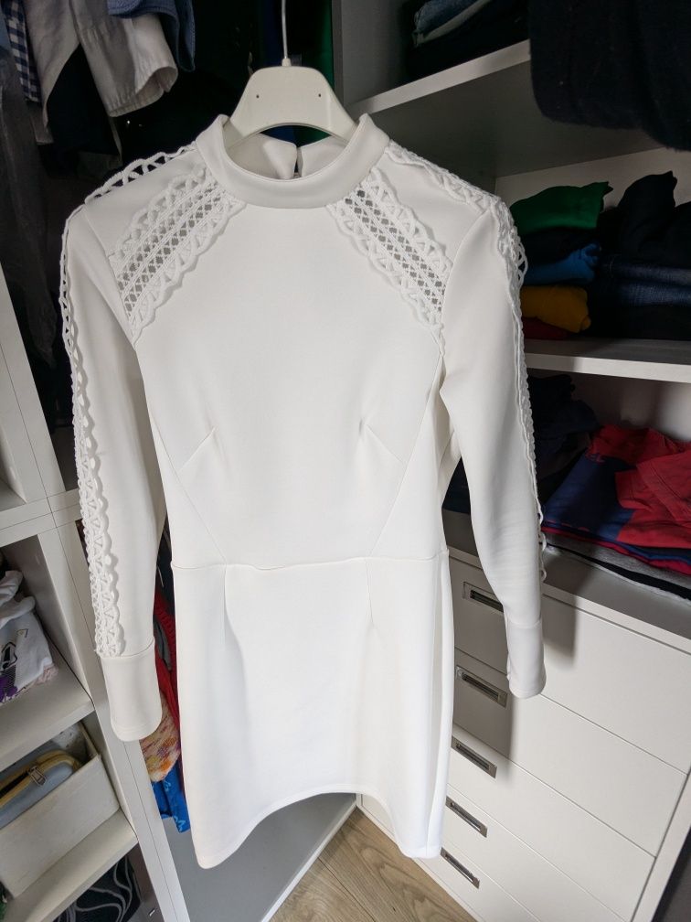 Rochie cocktail albă