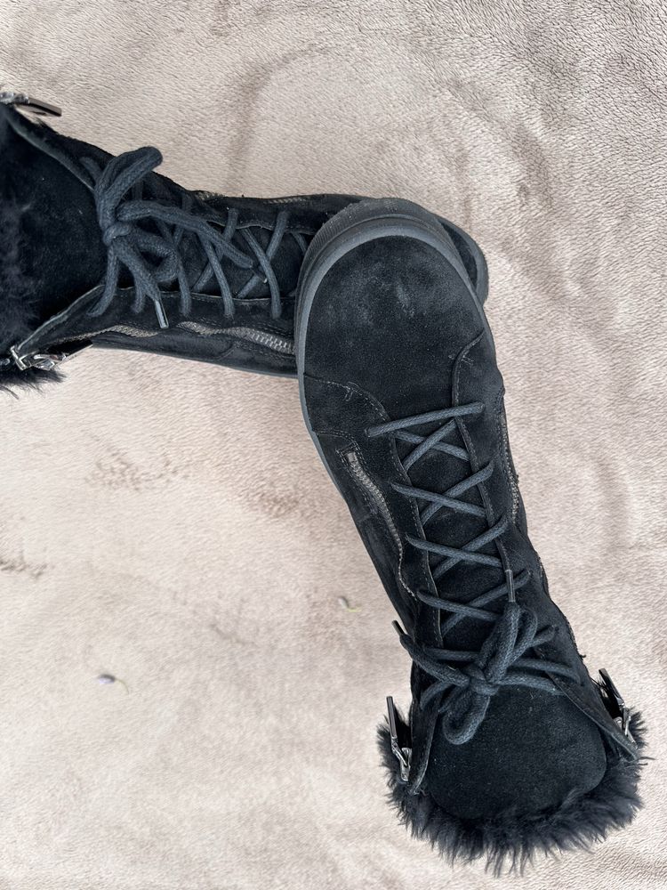 Ghete piele IL PASSO negre 38