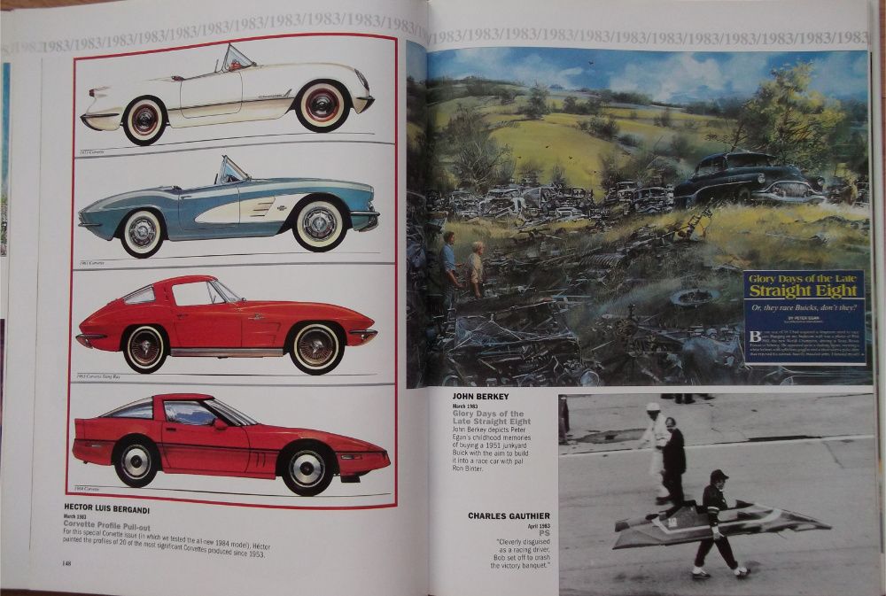 Книга автомобили списание 50 годишнина Road & Track автомобили коли