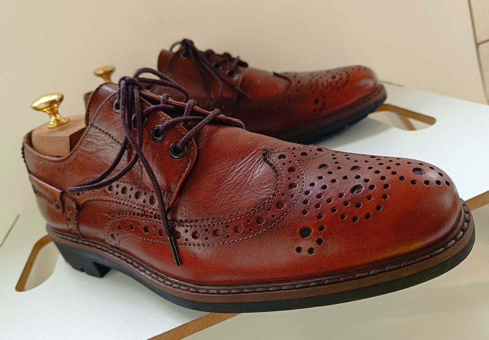 Pantofi derby 43 wingtip brogue premium LLOYD piele naturala