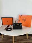 Geanta Hermes Kelly 19cm Negru
