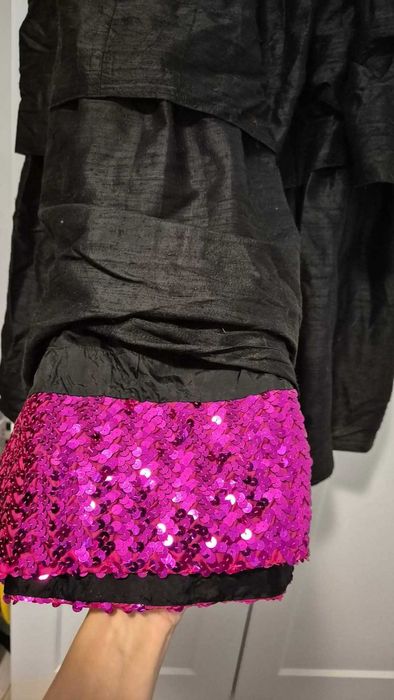 Rochie vintage matase si paiete
