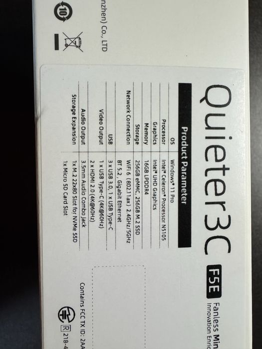 Мини PC 512 GB Чисто нов е не ползван 16GB Ram