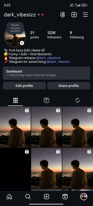 Instagram accaunt Sotiladi Narxini kelishamiz