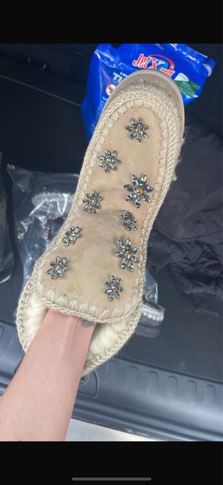 Ghete Mou piele naturala blana naturala 40