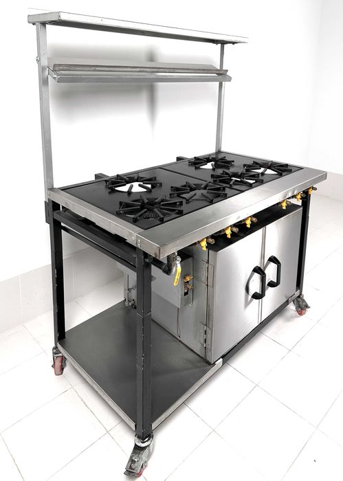 Aragaz profesional GAZ 6 focuri + Suprastructura