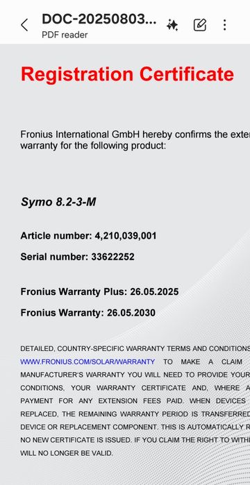 Invertor Fronius trifazat Symo 8.2.3M + DataManager