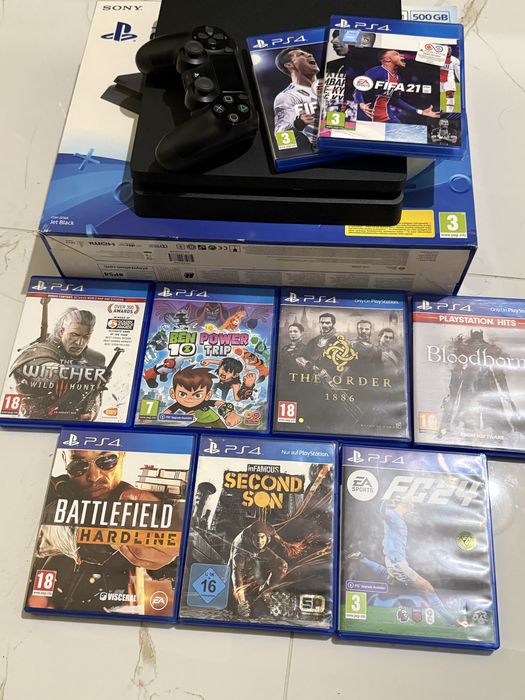 Ps4 slim 500gb +9 игри