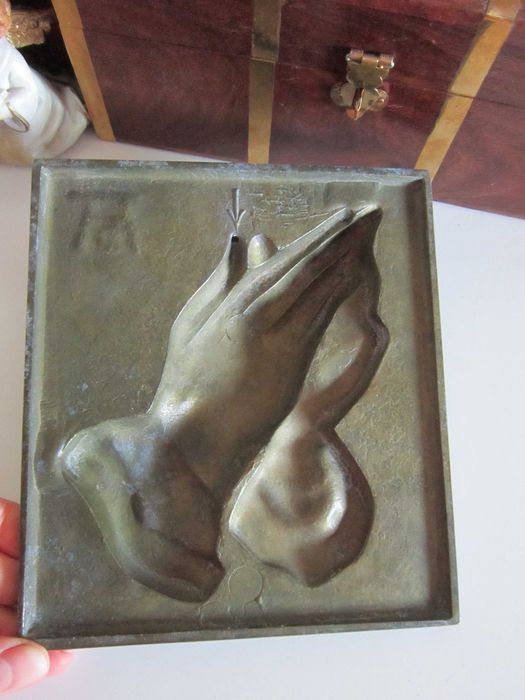 cadou deosebit Albrecht Durer Maini Germania 1960 bronz masiv