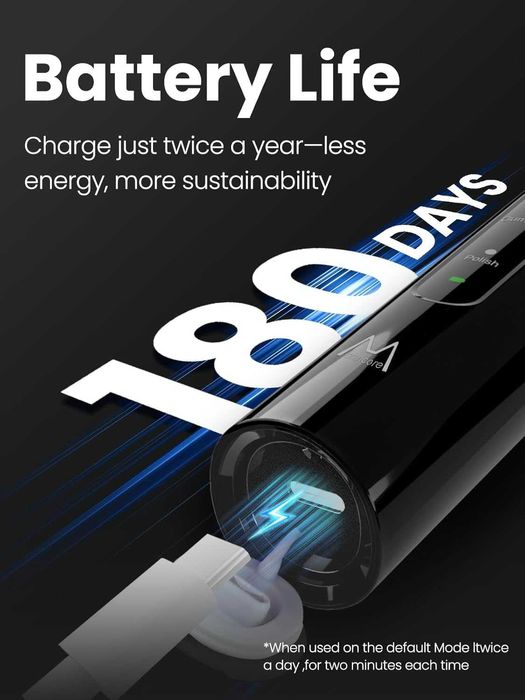 Електрическа четка за зъби Marlincare Sonic, 55 000 VPM, 5 режима,IPX8