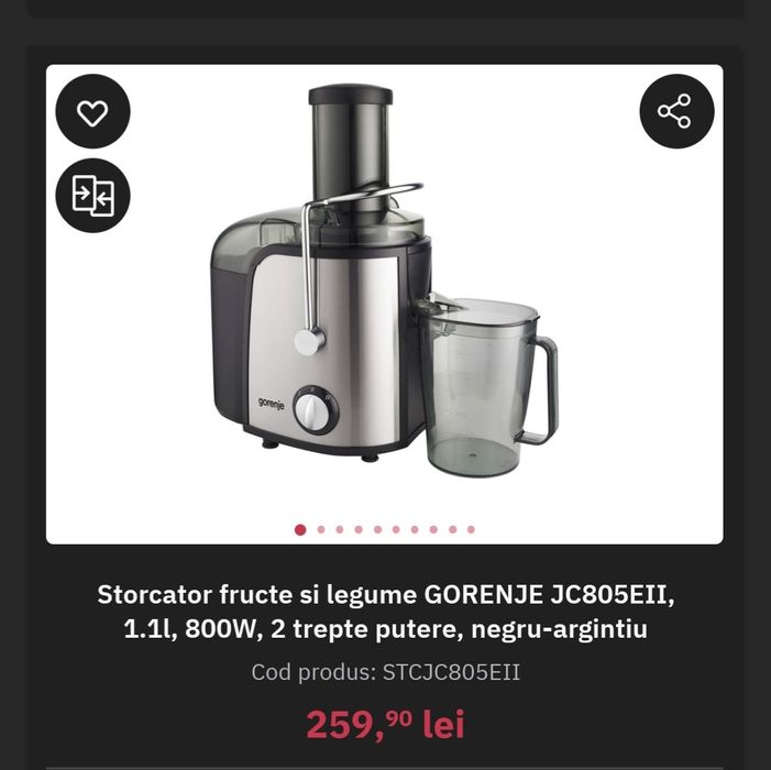 Vând storcător gorenje