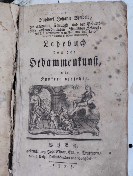 Carte veche de medicina (obstretica)
