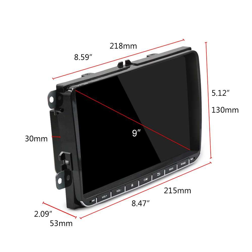 Navigatie VW, SKODA ,SEAT  B6 B7 CC, 2+32 GB,  Android 12, CAMERA