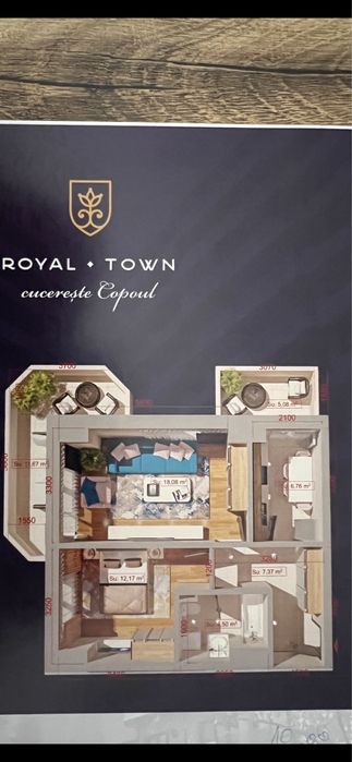 Apartament Royal Town Copou 2 camere de vanzare