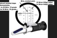 Refractometre Brix ( zahar fructe/struguri) sau Alcool 0-80 grade
