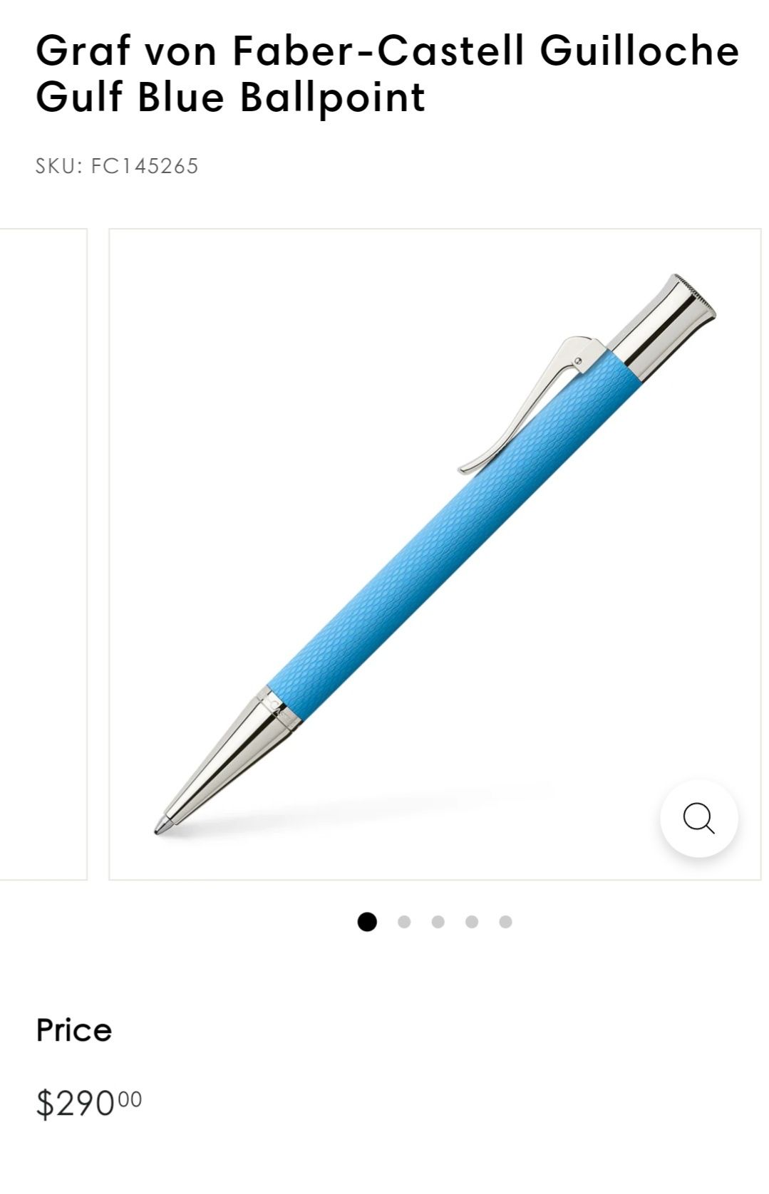 Pix Graf von Faber-Castell Propelling ball pen guilloche gulf blue