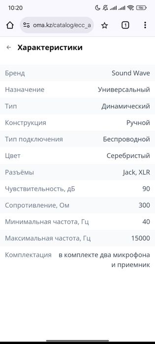 Набор микрофонов Sound Wave SW22