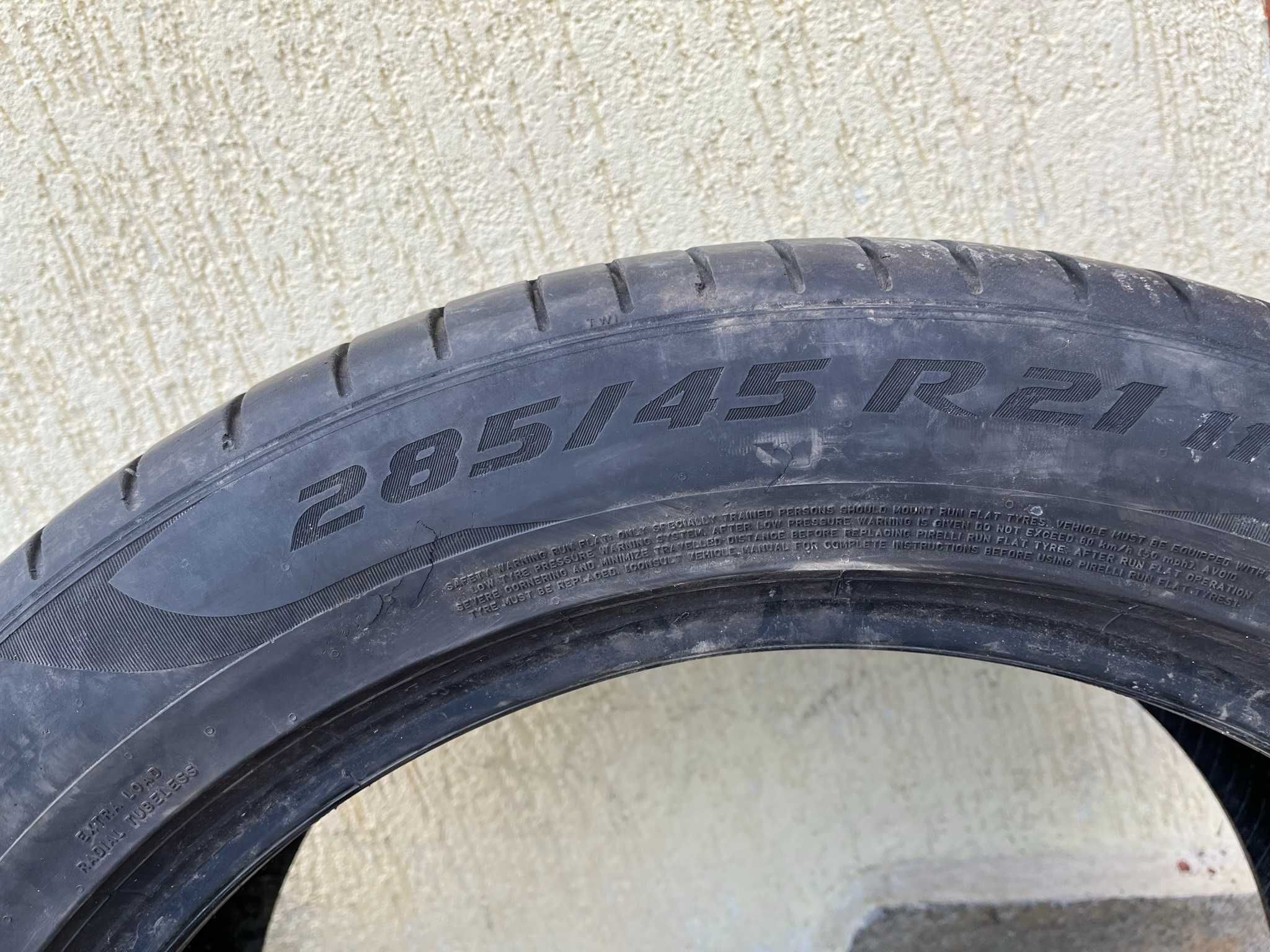 2 бр. летни гуми 285/45/21 Pirelli RSC  DOT 3820 4,5 mm