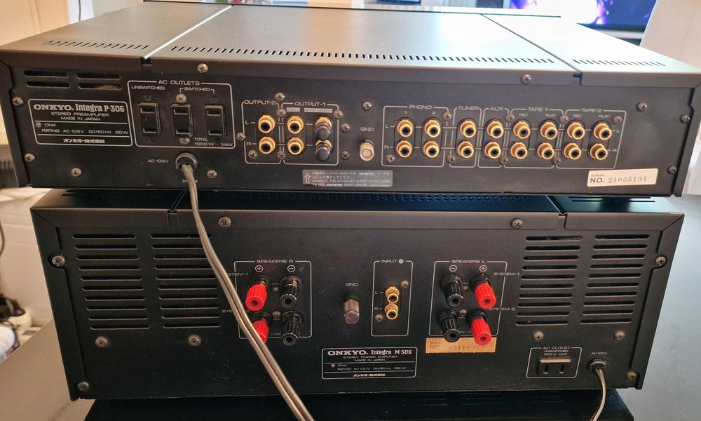 Set amplificator Onkyo M506 si preamplificator Onkyo P306