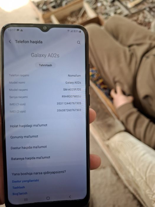 Samsung a02s ideal 800.000som