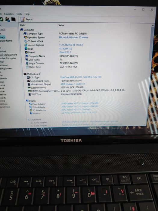 Toshiba Satellite C850D-119