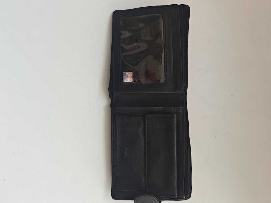 Черно мъжко портмоне естествена кожа ART