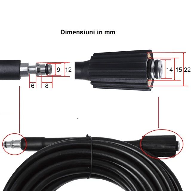 Furtun aparat spalat cu presiune Parkside