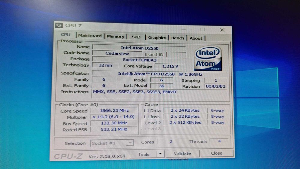Материнская плата Mini-ITX Mitac PD10TI (Intel D2550MUD2) с бп picopsu