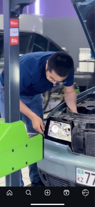 Ремонт и установка фар Регулировка корректировка света Установка BI LE