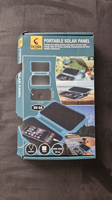 Преносим слънчев панел Froyak 10w, батерия