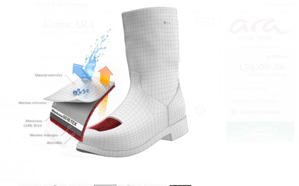 Ботуши Ara Gore-tex-водоустойчиви