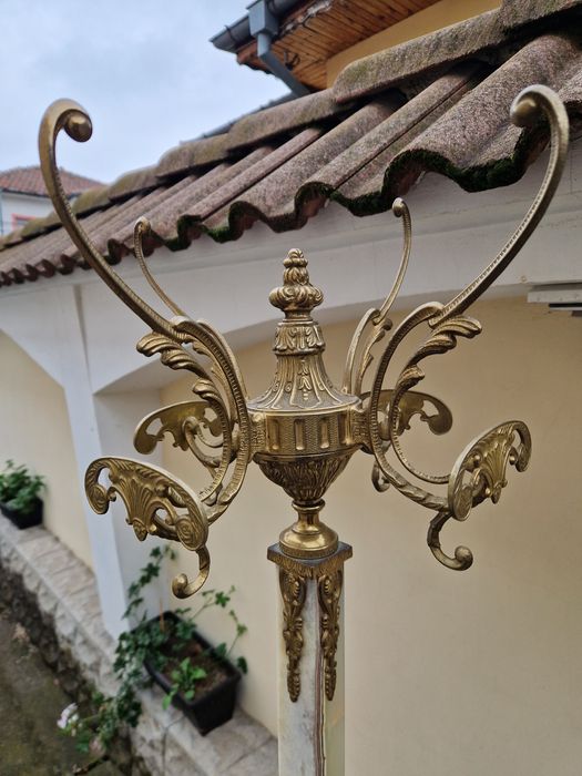 Уникална английска френска подова закачалка бронз оникс