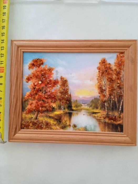 Картина с балтийски кехлибар 14,3*17,4 см