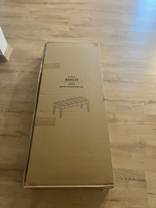 Banca Barup catifea gri