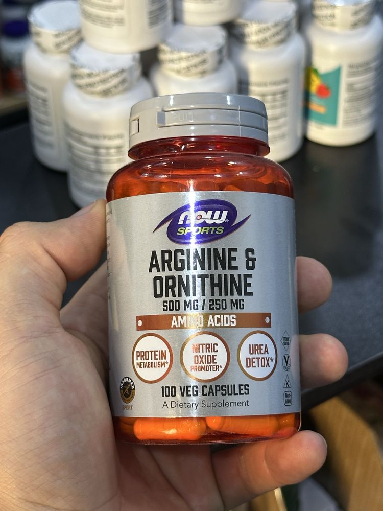 Now Arginine & Ornithine 500 mg/250 mg 100 капсул