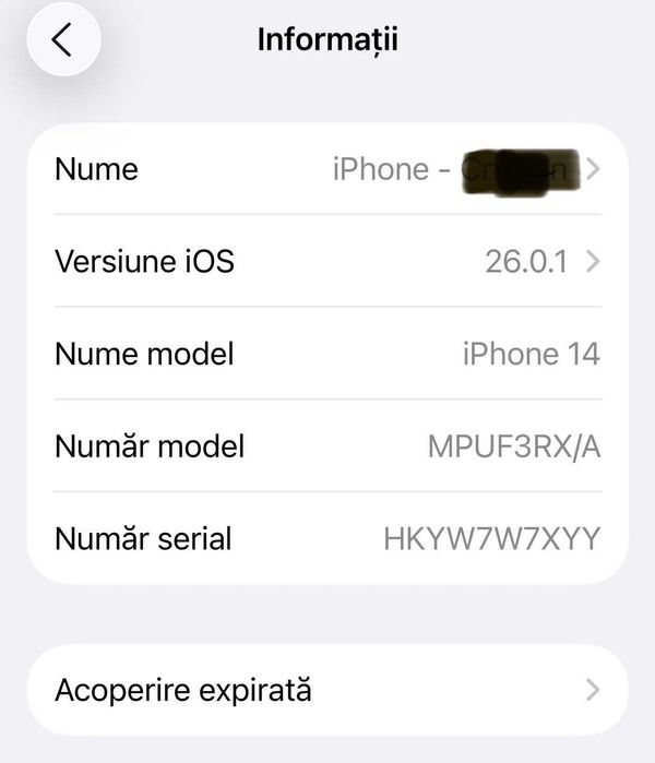 iPhone 14, 128 GB, liber de rețea