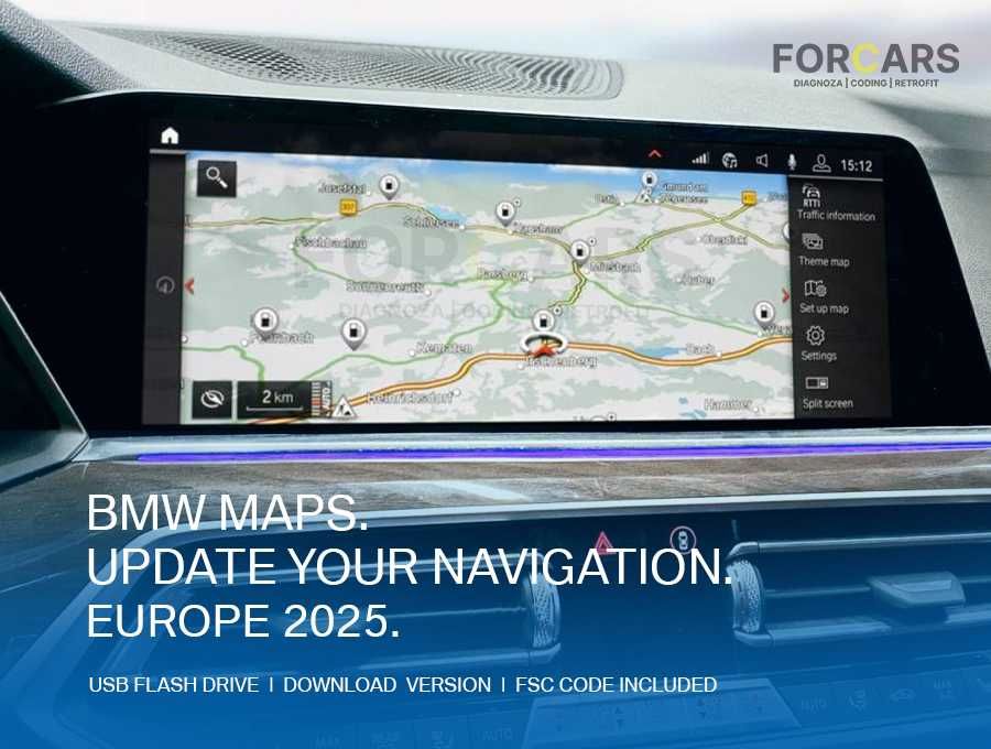 BMW hărți navigație 2025 BMW Seria 1 3 4 5 6 7 X1 X3 X4 X5 X6 X7 i3 i8