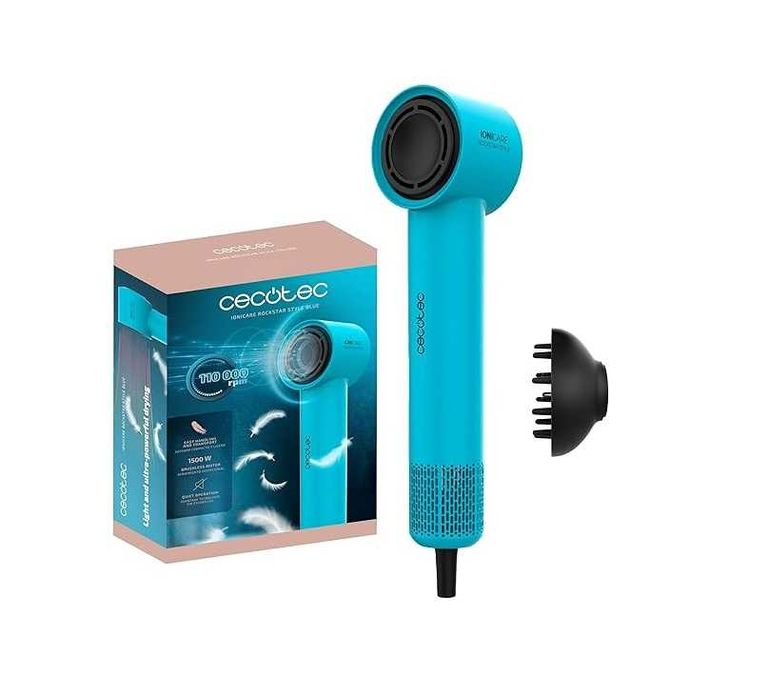Сешоар Cecotec IoniCare RockStar Style, 1500 W, 110000 об/мин. Син