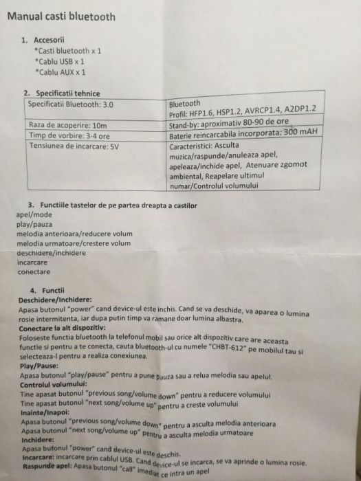 Casti Bluetooth wireless