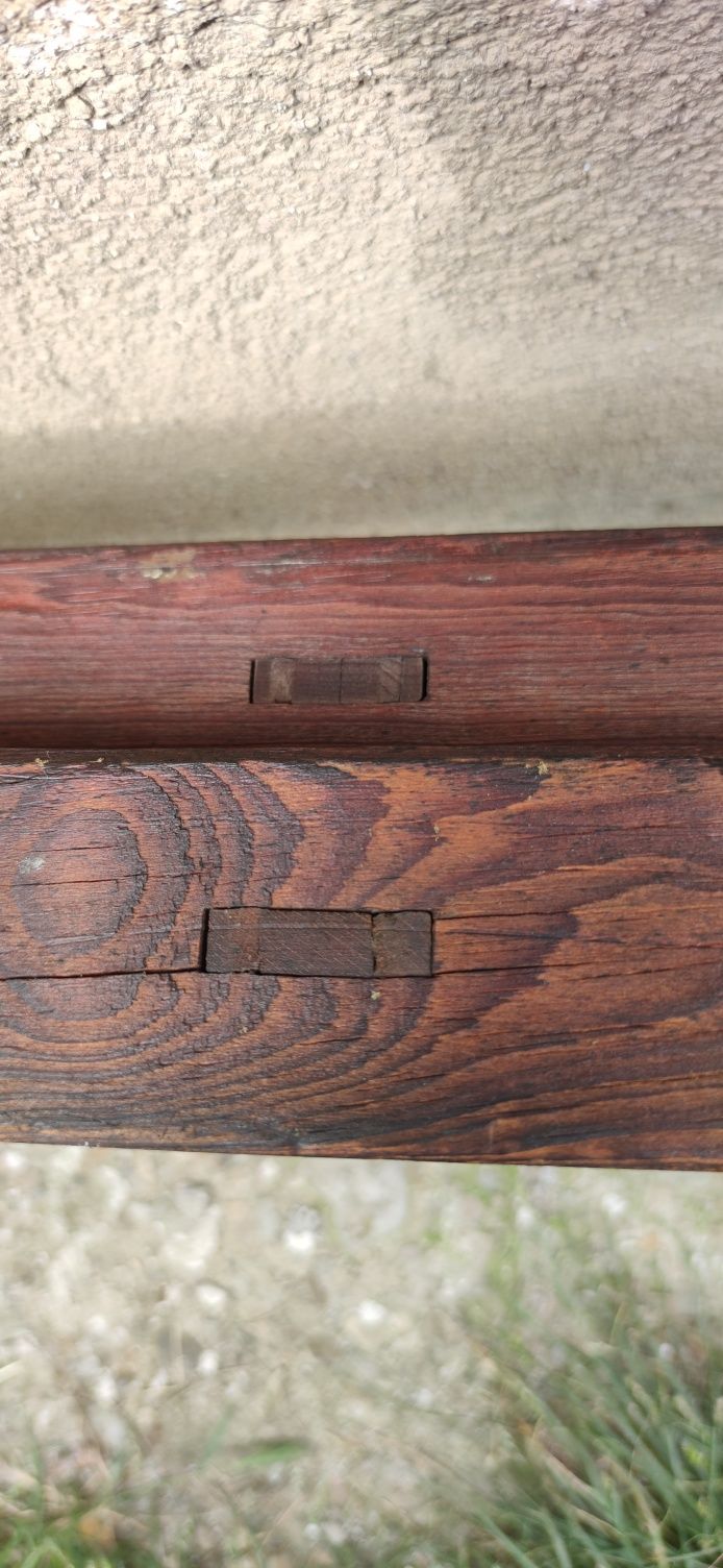 Scara dubla vintage din lemn de stejar 3,5 m×2