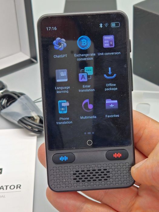 AI преносим преводач 138 езика, превод и офлайн , тъчскрийн и ChatGPT