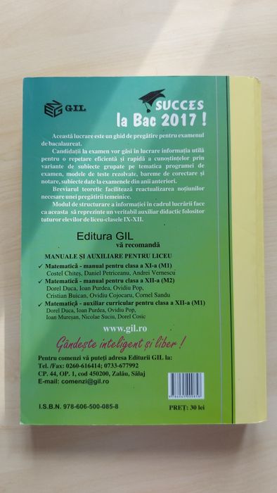 Culegere de Matematica Bacalaureat