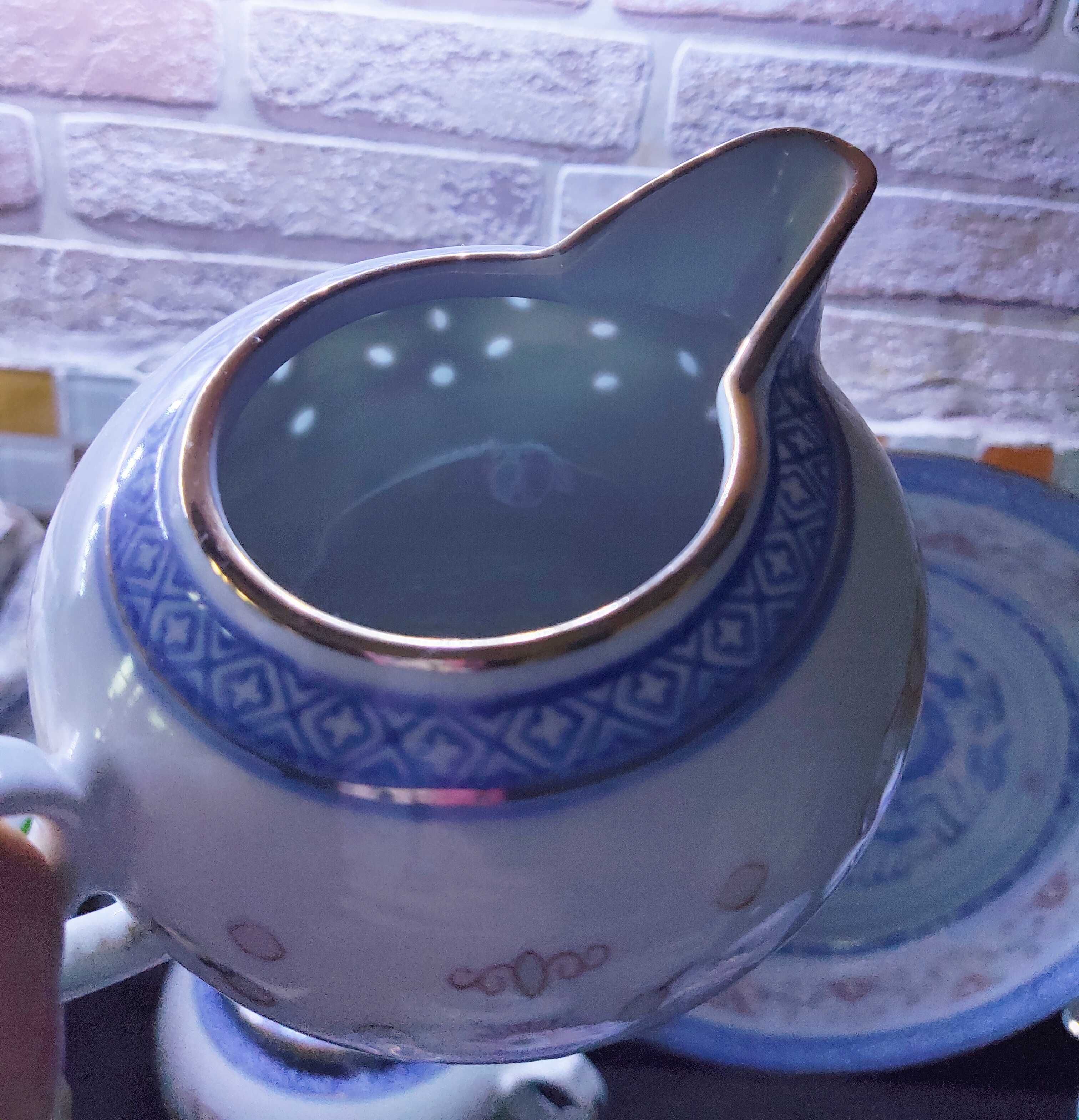 Винтажный чайный сервиз из китайского рисового фарфора