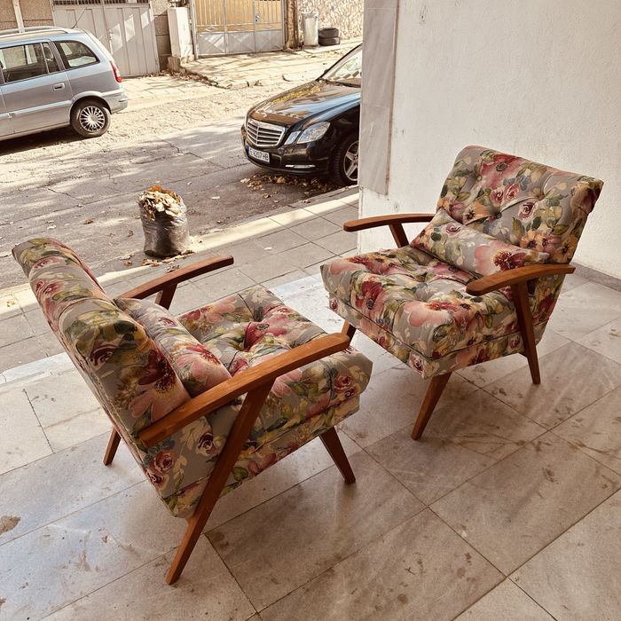 Ретро фотьойли / Mid-Century Modern комплект – отлично състояние