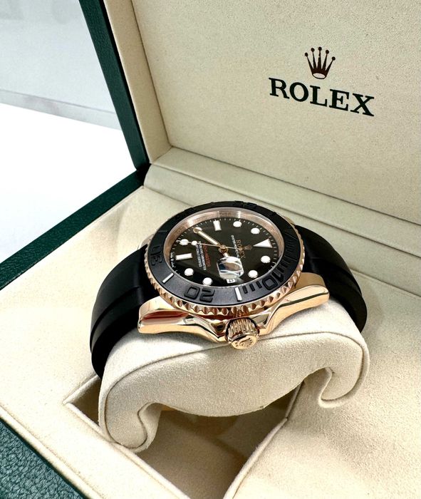 rolex yact-master 40mm роза / каучук