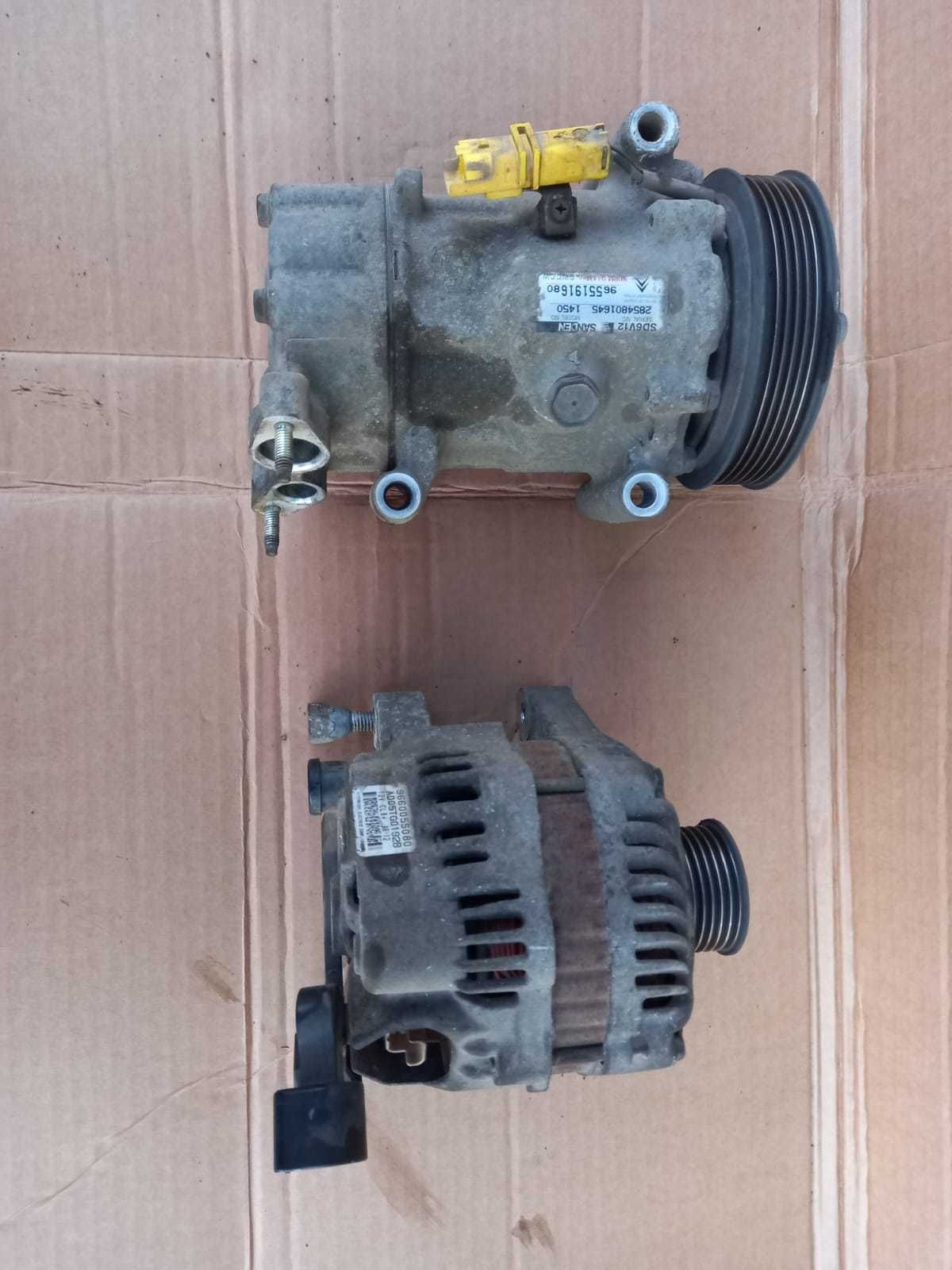 Citroen C3, alternator, compresor AC, motor 1,1 benzina.